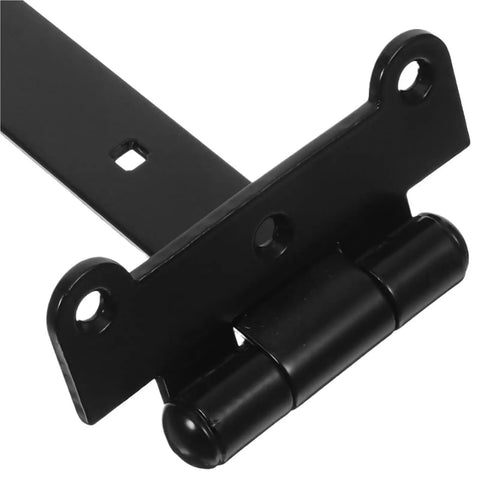 Close-up of Stainless Steel Self Closing Reversible Door Hinge T Shaped Heavy Duty Black Built To Last Dope Precision Slot 1 Piece Durable