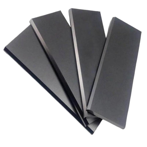 Self Lubricating Graphite Vane Vacuum Pump Plate Heavy Duty Carbon Vane, 250x40x5mm, shown in a fan arrangement