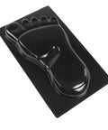 Left and Right Footprint Stepping Stone Mold Kit for DIY Garden Paths, reusable ABS plastic form showing left footprint design.