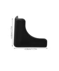 Silicone Corner Protectors 4 Pack For Kitchen Tables And Furniture Edges Edge Guards, black, side view dimensions.