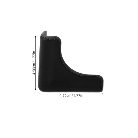 Silicone Corner Protectors 4 Pack For Kitchen Tables And Furniture Edges Edge Guards, black, side view dimensions.