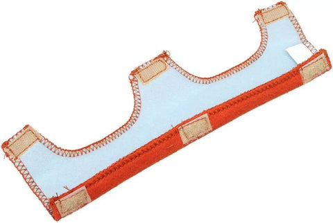 Orange and blue sweatband for helmets, featuring air cushion and Velcro, from Two Pack Hard Hat Sweatband With Air Cushioned Comfort Washable Orange Sweat Band Fits Most Helmets Sweat Absorbing Breathable Protection For Construction Worksites