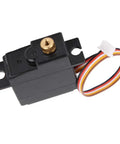 All Metal Heavy Duty Servo For 1 18 Scale Rc Car Black quick swap design showing connectors and robust build for tough terrain.