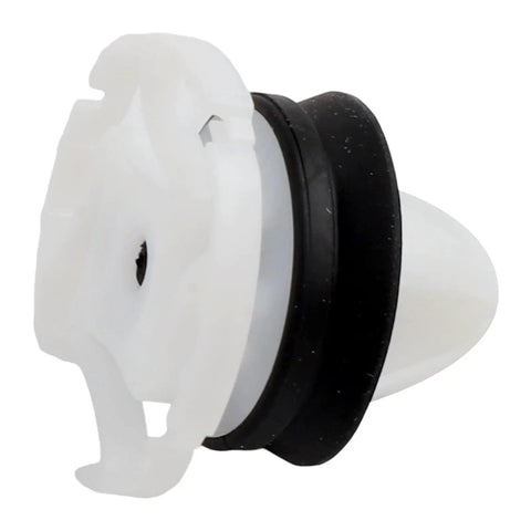 Close-up view of a nylon push pin from the 20 Pack Car Door Trim Panel Clips Fasteners Nylon Interior Push Pins Replacement Parts OE 9345ZN 22.3x20mm.