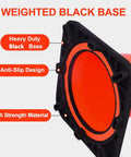 Heavy Duty Orange Traffic Cones Set of 5, 18 Inch PVC With Black Base and 6 Inch Reflective Collar, Windproof, High Visibility