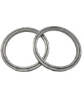 Shop Ready P2 P4 P5 Cross Roller Bearing 300 Millimeter Bore 360 Millimeter Outer Diameter, showing two split outer rings.