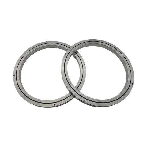 Shop Ready P2 P4 P5 Cross Roller Bearing 300 Millimeter Bore 360 Millimeter Outer Diameter, showing two split outer rings.