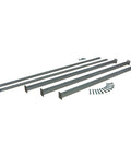 Built Tough As Nails Steel Cantilever Rack Single Sided Heavy Duty Shelving Supports Eight Hundred Lbs Per Arm For Lumber Pipes And Steel Bar Stock Ideal Shop Beast Or Yard Setup 72X46X120 gray support arms and hardware kit