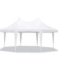 Heavy Duty Octagonal Party Tent 20x15ft With Six Removable Sidewalls, Church Windows, And Pull-Back Doors, Outdoor Gazebo Pavilion