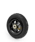 Five Inch Pneumatic Tire With Inner Tube And Heavy Duty Steel Hub Featuring 5X1 Bolt Pattern For Go Kart And Caster Wheels, black rubber tire.