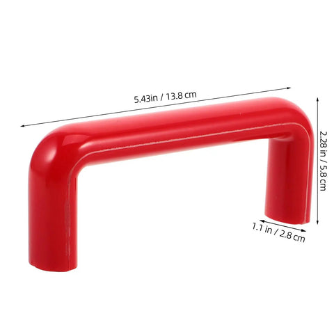 U Shaped Red Bakelite Machine Pull Handle With 120mm Hole Centers For Oven Doors And Control Cabinets Heavy Duty Industrial Grip Built Dead Solid For All Day Workshop Grind
