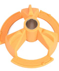 Close-up of Pro Grade 35mm Hinge Drilling Jig And Hole Guide For Kitchen Cabinet Doors With Clamps Two Included, yellow design