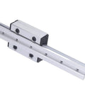 300mm Linear Motion Rail With External Biaxial Guide Block, Metal Linear Guide System With 8 Mounting Holes For Robotics And Precision Equipment, Smooth Low Friction Sliding For High Precision Projects, aluminum rail with guide block