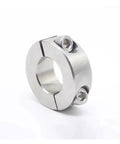 Tough 304 Stainless Steel Separable Fixed Ring Shaft Collar For Machinery Industrial Killer Wear Resistance And Solid Positioning Stops Acting As Spacers For Precision Setup Ensuring Reliability Without Failing Under Stress 1 Piece, split clamp view
