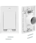 Square Door Low Voltage Central Vacuum Inlet Wall Plate For Nutone Beam VacuFlow Electrolux Systems 4.92H X 3.15W X 1.77D 2 Pack No Electrical Inlet Connector Inlet Valve Plate, showing front and back views with screws.