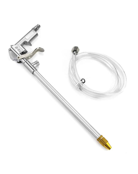 Heavy Duty Aluminum Pneumatic Spray Gun With Adjustable Nozzle Tip For High Pressure Cleaning, One Quarter Inch Inlet, Ideal For Kerosene