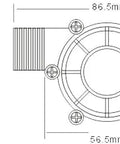 Technical drawing of Micro Hydroelectric Turbine Generator For Water Flow Power, Portable 1/2 Inch Inlet, showcases dimensions.