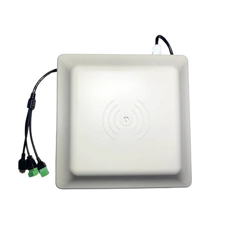 UHF RFID Reader With 6 Meter Long Range, Outdoor IP67 Rated, 8dBi Antenna, USB and RS485, Wiegand 26 and 34 Output, top view