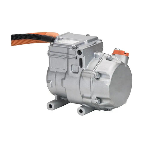 Universal DC Electric AC Compressor With 18cc Displacement And Flexible Voltage Options delivering effective cooling for EV rides.