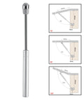 Soft Close Gas Stay Hinges for Cabinets and Storage Boxes, 2 Pack, 150N Lift Support With Thick Zinc Alloy Connector, installed diagram