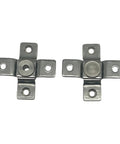 304 Stainless Steel Torque Hinge With 360 Degree Rotation Positioning Shaft 2.0 N m Heavy Duty Pro Grade Corrosion Resistant Cabinet Door Hinge With Hole 1 Piece For Cabinets And Enclosures, showing front and back views