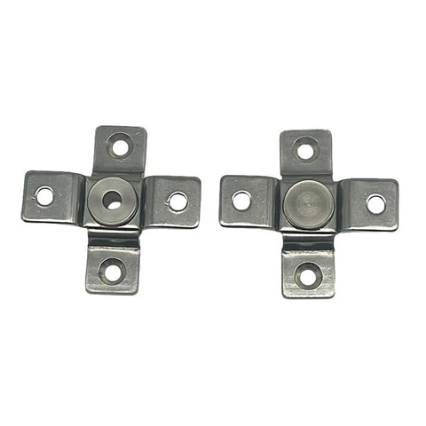 304 Stainless Steel Torque Hinge With 360 Degree Rotation Positioning Shaft 2.0 N m Heavy Duty Pro Grade Corrosion Resistant Cabinet Door Hinge With Hole 1 Piece For Cabinets And Enclosures, showing front and back views