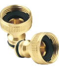 Brass Three Quarter Inch Garden Hose Quick Connect Male Plug Replacement GHT Threaded Fittings For Heavy Duty Water Hoses