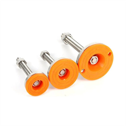 Heavy Duty Adjustable Leveler Feet 4 Pack Deliver Rock Solid Stability With Thick Carbon Steel Construction And 60Mm Base Diameter in three sizes