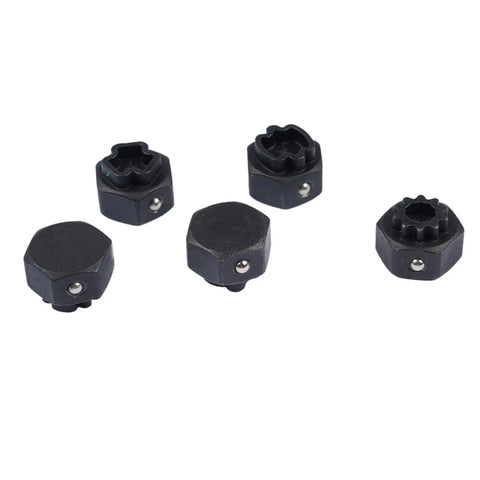 Premium 32Pcs Wheel Locking Nut Key Kit For Mercedes Benz And More Anti-Theft Lug Removal Tool Set Spline Adapter Socket With Versatile Design To Keep Your Rims Safe And Stop Thefts From Happening. 5 black steel sockets