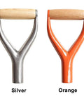 D Grip Shovel Handle Replacement With Wooden Grip For Garden Shovels in silver and orange color options