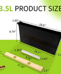 Two Pack 3.5L Bee Feeders For Deep Beehive Frames, size diagram showing dimensions and components, beekeeping tool