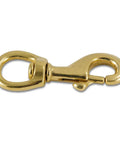 Heavy Duty Brass Flagpole Snap Clips Two Piece Set With Swivel Eyelet And Secure Halyard Rope Attachment For Outdoor American Flags, solid brass clip.