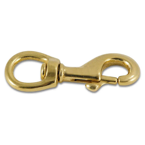 Heavy Duty Brass Flagpole Snap Clips Two Piece Set With Swivel Eyelet And Secure Halyard Rope Attachment For Outdoor American Flags, solid brass clip.