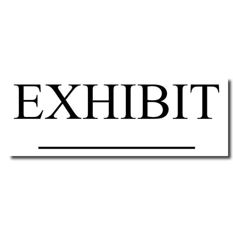 No Sweat Self Inking Exhibit Stamp With Crisp Black Ink Effortless Press Print Action For Law Clerks clear black "EXHIBIT" label design