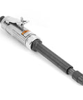 Straight Up Pro Grade 15 Cm Handle Air Angle Die Grinder Boasting A Lightning Fast 25000Rpm Pneumatic Motor side view.
