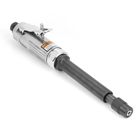 Heavy Duty Air Angle Die Grinder Featuring Ultra Light 15 Cm Handle Premium Construction Rock Solid Workhorse Performance High Torque Spin Pro Grade Power Tool For Shop on white background.