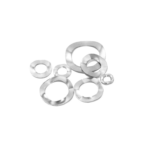 All In One 350 Piece Crinkle Wave Washer Set In 304 Stainless Steel M3 M4 M5 M6 M8 M10 M12 Includes Flat Washers Lock Washers And Gaskets For Cars Auto Gear Machinery And DIY Projects, assorted stainless steel washers