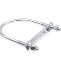 U Bolts Round Bend For Three Inch Pipe With Three Eighths Sixteen Thread Zinc Plated Ten Pack Built Tough Heavy Duty