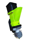 Game Changing Universal Pellet Extruder Kit For 3D Printer Filament Production with a rugged metal nozzle and bright yellow assembly.
