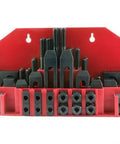 Half Inch Clamping Kit Set With Studs Step Blocks T Nuts for Metal Milling Machines on red organizer