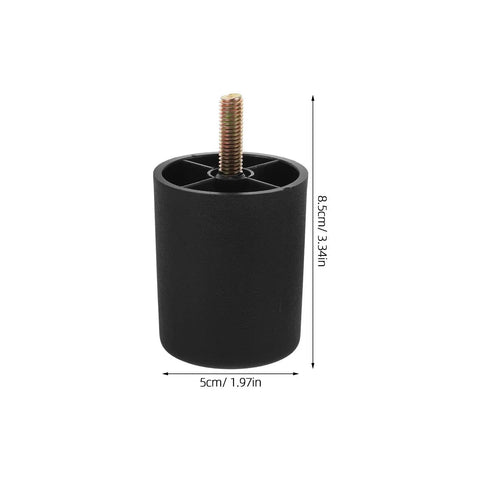 Four Pack Round Plastic And Metal Furniture Feet With Screws For Sofas, Chairs, And Cabinets, Noise Reduction And Deformation-Resistant