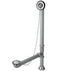 Clawfoot Tub Waste and Overflow Drain in Brushed Nickel, Solid Brass Construction, Includes Chain Plug Drain and Overflow, 20 Gauge Corrosion Resistant Finish Built to Last, Fits Most 14 Inch Tubs DS2098