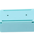 Reusable Silicone Hair Catcher Avoid Clogging Bathtub Drain in light blue color, rectangular shape, viewed from the top.