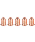 Premium 5 Pack 85A Plasma Cutter Nozzle Tips Heavy Duty Copper Torch Consumables For Fast Precision Cutting Works With 220797 Specs, 5 copper nozzles.