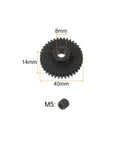 Mod 1 38T Pinion Gear 8mm Bore Hardened Steel Motor Rack Spur Gear for RC Car Truck Gear Drive