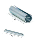 Stainless Steel Crankshaft Sleeve Adapter From Five Eighths Inch To Three Quarters Inch, Gearhead Friendly Three Sixteenth Inch Keystock Included