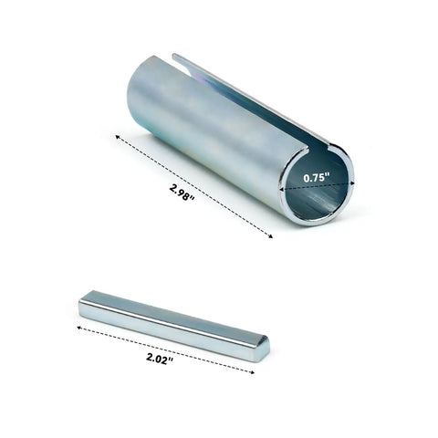 Stainless Steel Crankshaft Sleeve Adapter From Five Eighths Inch To Three Quarters Inch, Gearhead Friendly Three Sixteenth Inch Keystock Included