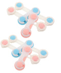 Eight Pack Childproof Cabinet Locks with Adhesive Mounting ABS Material Safety Locks for Cupboards
