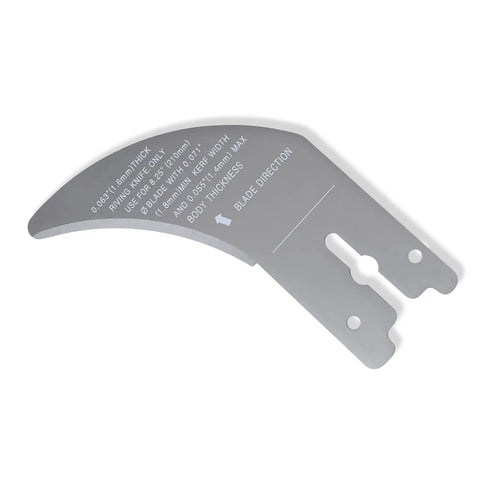 Top Tier Table Saw Riving Knife Kickback Shield Compatible With Dewalt Dwe7485 precision ground steel riving knife with measurements.