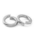Split lock washers, 1/4-inch, 304 stainless steel, two pieces, front view